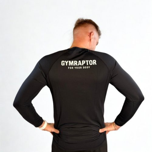 GymRaptor ShadowFlex Basic Black Hosszú ujjú felső