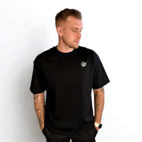 GymRaptor TitanFlow Basic Black Oversize póló